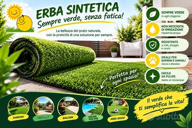 erba sintetica sempre verde senza fatica