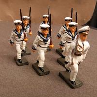 LINEOL  German Navy, 7 Mass Figures, original