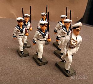 LINEOL  German Navy, 7 Mass Figures, original
