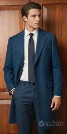 Cappotto Uomo Fusaro Antonio Blu Spina di Pesce L