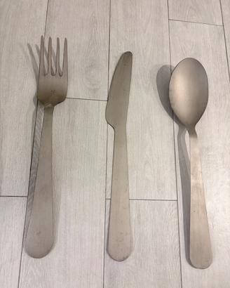 Set posate giganti da parete