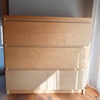 Cassettiera malm 3 cassetti