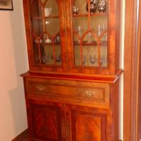 Libreria con scrittoio stile inglese anni 70