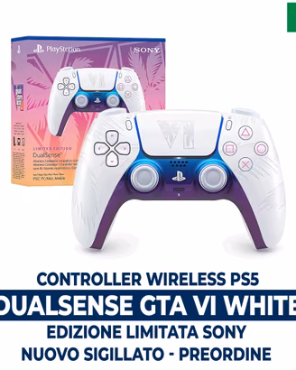 Sony DualSense PS5 GTA VI Limited Edition Bianco