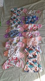 12 pannolini lavabili parte esterna regolabili 1-3