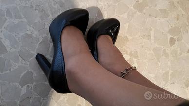 Scarpe pelle coccodrillo zeppa tg 41 ALTA CLASSE