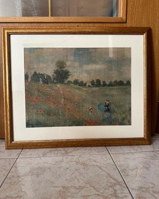Quadro d’arredo vintage stampa “i papaveri”