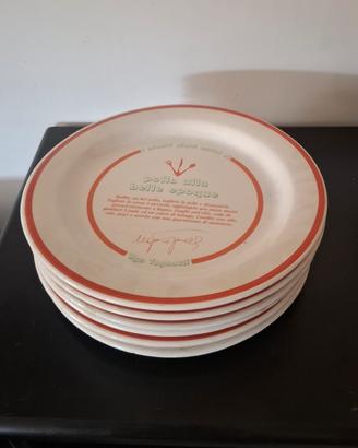 6 Piatti Estivi collezione Ugo Tognazzi anni '80