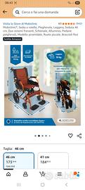 Sedia a rotelle pieghevole seduta 46 cm