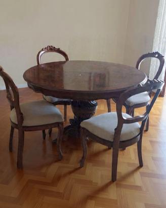 Tavolo tondo con prolunga 120-160 cm