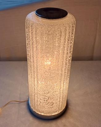 Lampada vetro e acciaio anni '70/'80