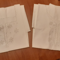 2 camice da notte bianche cucite a mano vintage