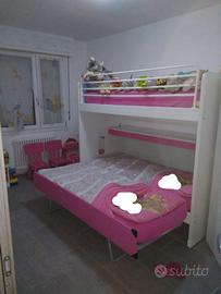 Letto a castello salvaspazio scorrevole - 3 letti