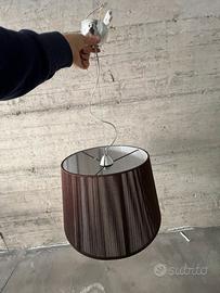 lampadario a cono color marrone – E27 max 100W