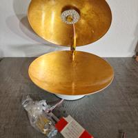 Lampadario da parete oro e bianco