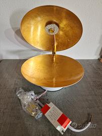 Lampadario da parete oro e bianco