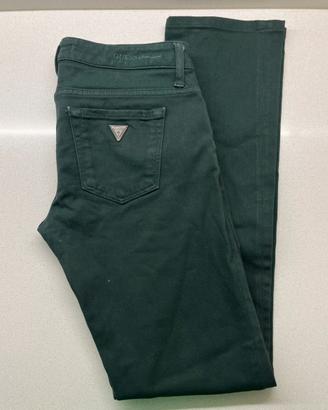 Jeans pantaloni verdi GUESS Premium donna