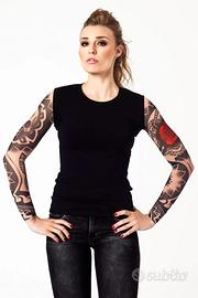 Canotta da donna con maniche per tatuaggi