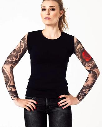 Canotta da donna con maniche per tatuaggi
