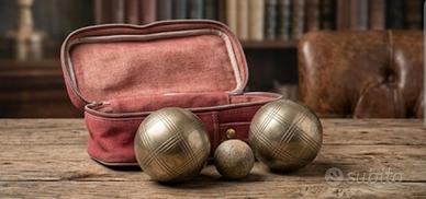 Bocce Pétanque Vintage Bronzo 80mm + Borsa

