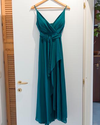 Vestito cerimonia petrolio - nuovo con cartellino