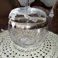 centro tavola vintage cristallo lavorato 