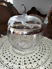 centro tavola vintage cristallo lavorato 