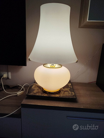 Lampada in vetro opalino anni 70