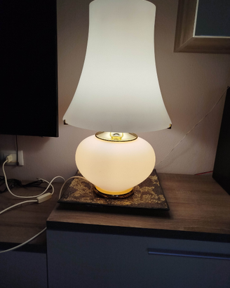 Lampada in vetro opalino anni 70
