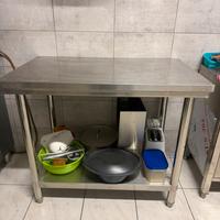 Banco tavolo in acciaio inox