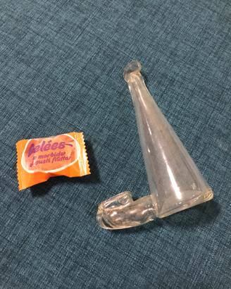 Antiquariato abbeveratoio in vetro soffiato