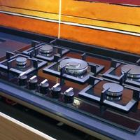 Piano cottura a gas 5 fuochi BOSCH Vetro temp nero