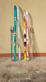 2 Set da sci (bastoncini e sci) Rossignol Vintage