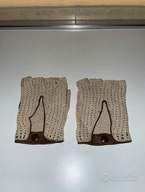 GUANTI DA GUIDA IN PELLE  E COTONE