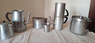 SERVIZIO COLAZIONE IN ALLUMUNIO ANTICO