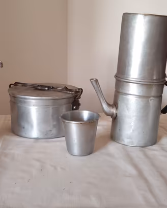 SERVIZIO COLAZIONE IN ALLUMUNIO ANTICO