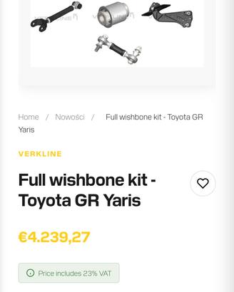 Toyota GR Yaris Kit Verkline