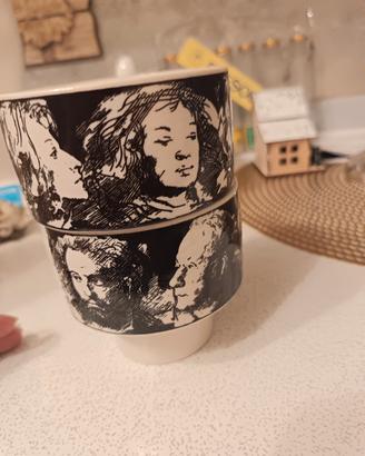 Copia tazze in ceramica Pietro Annigoni 