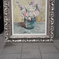Quadro con vaso di fiori pittore  Parietti