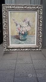 Quadro con vaso di fiori pittore  Parietti