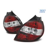 FANALI PER RENAULT CLIO 3 05-09 ROSSO BIANCO LOOK 
