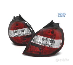 FANALI PER RENAULT CLIO 3 05-09 ROSSO BIANCO LOOK 
