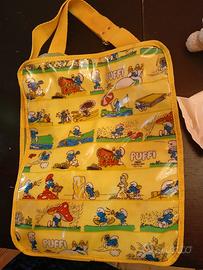 borsa puffi cartella vintage 