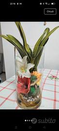 vaso portafiori in cristallo nuovo 