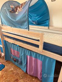 Letto a Castello Frozen con Scivolo + Materasso