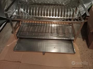 Scolapiatti pensile acciaio inox