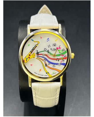 Orologio St. Marc Sax Musicale Bianco Gold