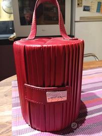 Portagioie  vintage ETTORE BUGATTI pelle rossa ann
