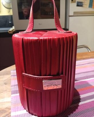 Portagioie  vintage ETTORE BUGATTI pelle rossa ann