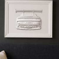 Arte murale Porsche GT3 RS - Vista Posteriore 3D
